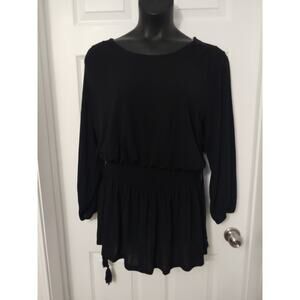 NWT Black Umgee Banded Waist Tunic sz L